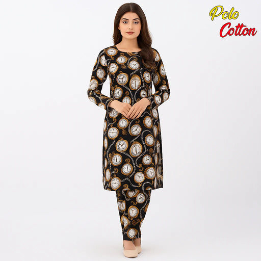 2-PC ALL OVER PRINTED POLO COTTON (SUMMER)