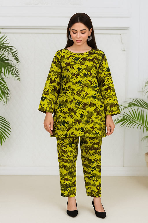 Kamal - 2-PC ALL OVER PRINTED POLO COTTON - KM0047