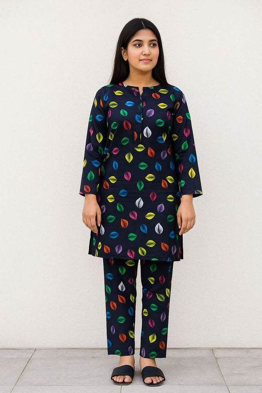 Kamal - 2-PC ALL OVER PRINTED POLO COTTON - KM0057