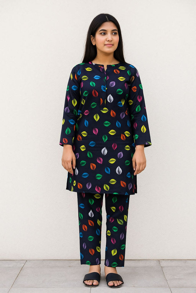Kamal - 2-PC ALL OVER PRINTED POLO COTTON - KM0057