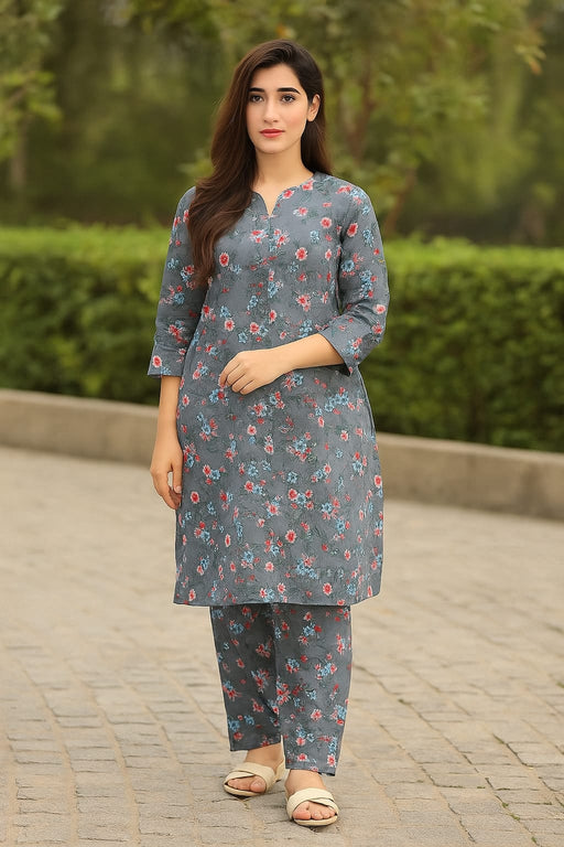 Kamal - 2-PC ALL OVER PRINTED POLO COTTON - KM0060