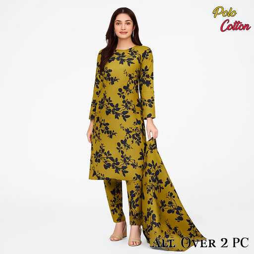 2-PC ALL OVER PRINTED POLO COTTON (SUMMER)