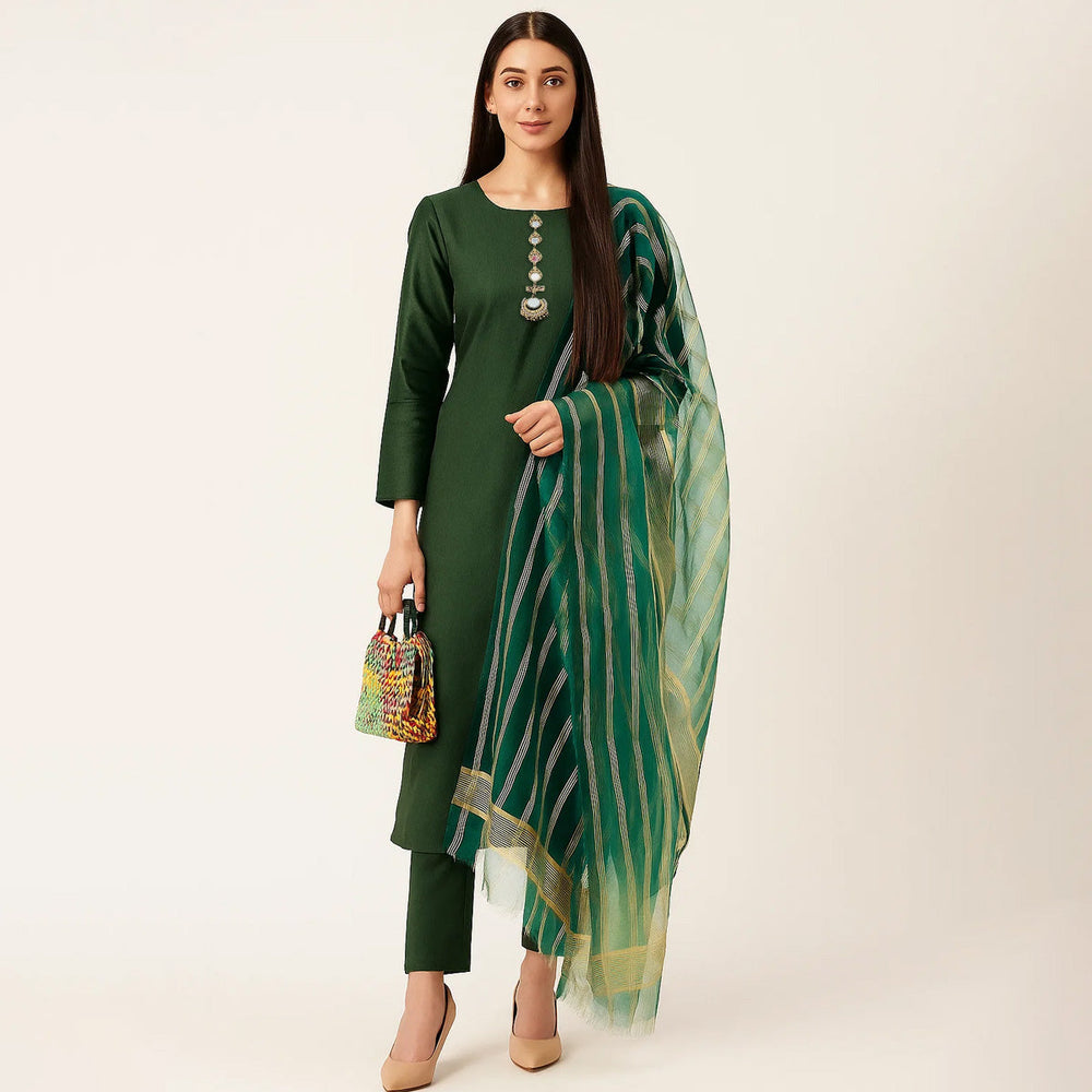 Kamal - 3PC Kattan Silk Suit -MongiaWCGD