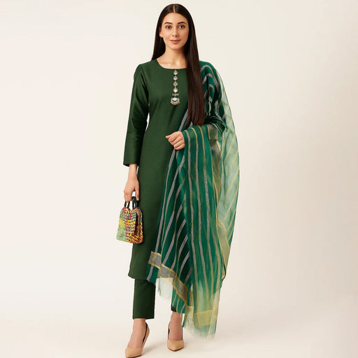 Kamal - 3PC Kattan Silk Suit -MongiaWCGD