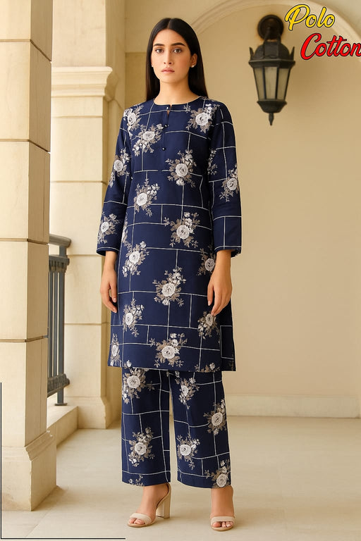 Kamal - 2-PC ALL OVER PRINTED POLO COTTON - KM0082