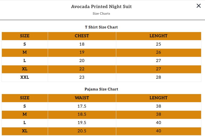 Avocada Printed Night Suit